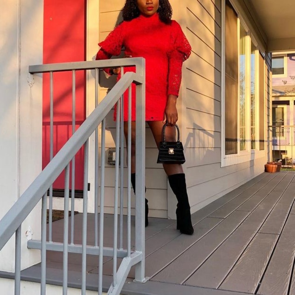Boohoo red dress